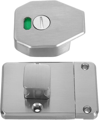 قفل باب المرحاض من الفولاذ المقاوم للصدأ ULTECHNOVO مع مؤشر شاغر/مشغول، مسمار مزلاج قسم الخصوصية لحمام الحمام العام، قفل قسم الحمام عالي التحمل in Saudi Arabia