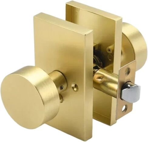 1pcs Privacy Zinc Alloy Door Lock Golden Door Handle Bathroom Silent Door Lock Home Safety Lock Universal Split Locks Doors Hardware(Black) in Saudi Arabia