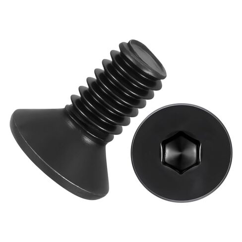 20 قطعة من براغي غطاء الرأس المسطح - [#8-32 × 3/8 بوصة]، مسامير غاطسة من الفولاذ الكربوني، أسود، للسيارات وإصلاح الأثاث والمعدات الصناعية والإصلاحات المؤقتة in Kuwait
