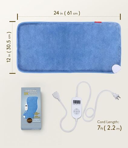 وسادة التدفئة بالأشعة تحت الحمراء البعيدة: 3X حرارة الأنسجة العميقة وتخفيف دائم لمدة 4 ساعات لآلام الظهر - وسادة ساخنة كهربائية للنساء تصلب العمل المكتبي - الجرافين الناعم والدافئ بحد أقصى 158 درجة فهرنهايت in Kuwait