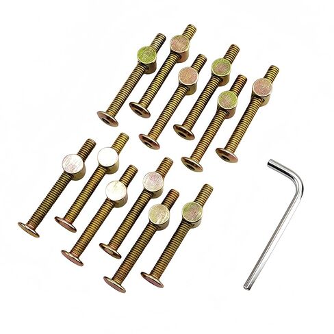 Bed Frame Bolts and Nuts Kit, Crib Parts, Bunk Bed Screws, 12Pcs M6x70mm Furniture Barrel Bolts Assortment Kit for Dream on me, Delta, Graco, Fisher Crib,Carbon Stee in Saudi Arabia