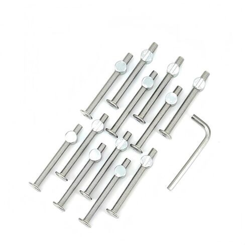 Bed Frame Bolts and Nuts Kit, Crib Parts, Bunk Bed Screws, 12Pcs M6x70mm Furniture Barrel Bolts Assortment Kit for Dream on me, Delta, Graco, Fisher Crib,Carbon Stee in Saudi Arabia
