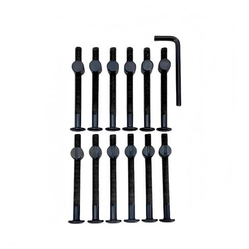 Bed Frame Bolts and Nuts Kit, Crib Parts, Bunk Bed Screws, 12Pcs M6x70mm Furniture Barrel Bolts Assortment Kit for Dream on me, Delta, Graco, Fisher Crib,Carbon Stee in Saudi Arabia