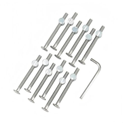 Bed Frame Bolts and Nuts Kit, Crib Parts, Bunk Bed Screws, 12Pcs M6x70mm Furniture Barrel Bolts Assortment Kit for Dream on me, Delta, Graco, Fisher Crib,Carbon Stee in Saudi Arabia
