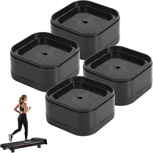 4pcs Treadmill Incline Riser Blocks, Plastic Stackable Incline Riser Blocks Practical Treadmill Accessories Suitable for Home and Gym (Black) in Saudi Arabia