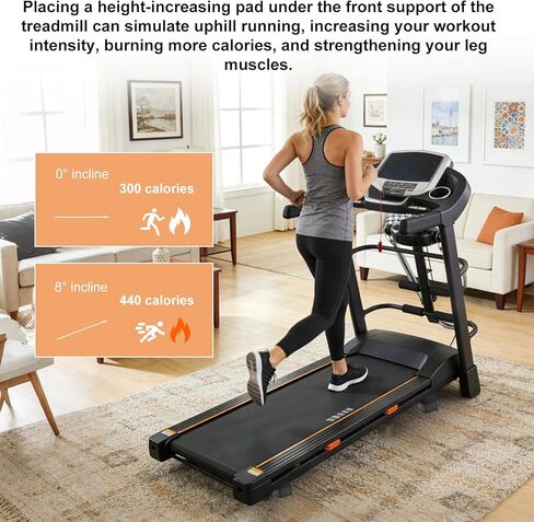 4pcs Treadmill Incline Riser Blocks, Plastic Stackable Incline Riser Blocks Practical Treadmill Accessories Suitable for Home and Gym (Black) in Saudi Arabia
