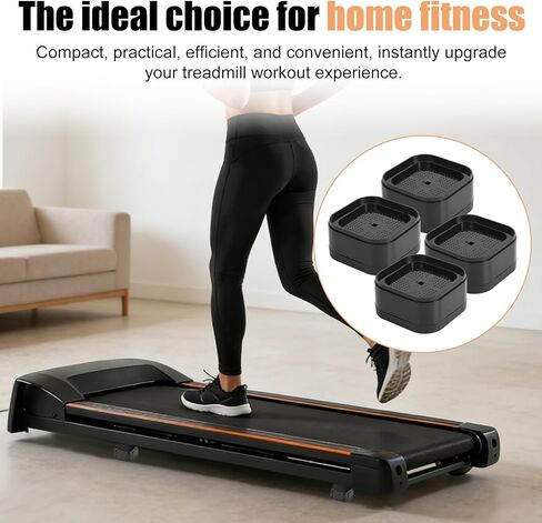 4pcs Treadmill Incline Riser Blocks, Plastic Stackable Incline Riser Blocks Practical Treadmill Accessories Suitable for Home and Gym (Black) in Saudi Arabia