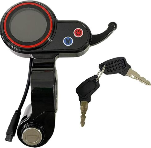 Electric Thumb Throttle Display Compatible with H5 Electric Scooter 6-Pin Speed Controller Accessories with Lock, LCD Display Control Panel for M4 Electric Scooter in Saudi Arabia