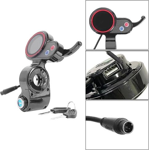 Electric Thumb Throttle Display Compatible with H5 Electric Scooter 6-Pin Speed Controller Accessories with Lock, LCD Display Control Panel for M4 Electric Scooter in Saudi Arabia