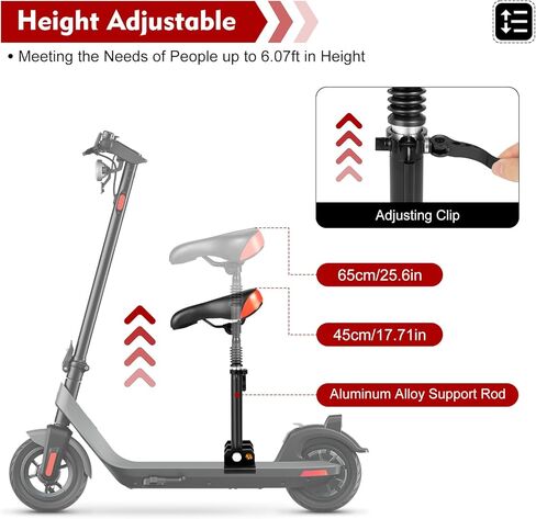 Scooter Seat Electric Skateboard Saddle Seat for Xiaomi M365 Adjustable Height in Kuwait