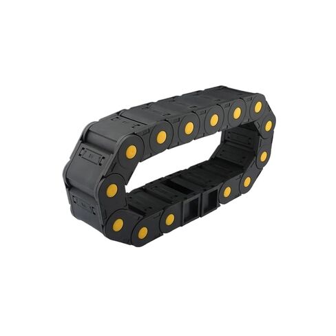Cable Chains R55~R125 20x25 20x38 20x50 20x57 Non-Opening/Enclosd Plastic Towline 1m Length Yellow dot Enhancement 1M(100mm,20X25 MM_Enclosed) in Saudi Arabia