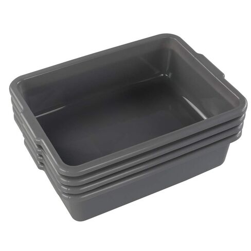 4-Pack 8 Liters Dish Wash Basin, Commercial Dish Pans Bus Tubs, Grey in Kuwait