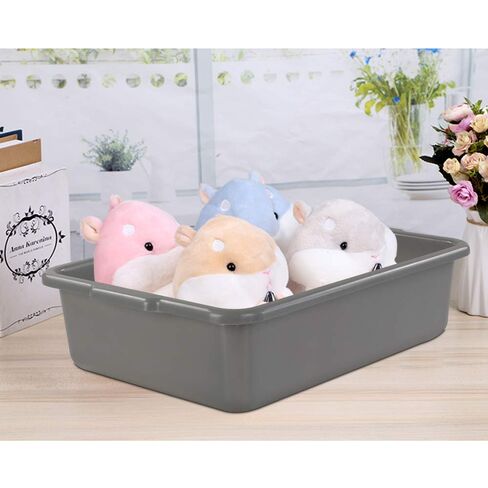 4-Pack 8 Liters Dish Wash Basin, Commercial Dish Pans Bus Tubs, Grey in Kuwait