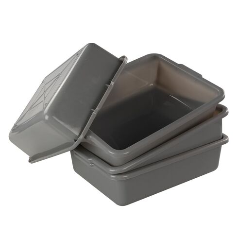 4-Pack 8 Liters Dish Wash Basin, Commercial Dish Pans Bus Tubs, Grey in Kuwait
