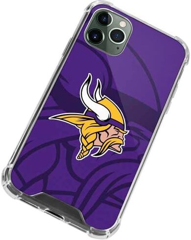 حافظة هاتف Skinit الشفافة متوافقة مع iPhone 11 Pro Max - تصميم مزدوج الرؤية مرخص رسميًا من NFL Minnesota Vikings in Saudi Arabia