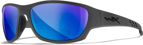 نظارات شمسية مستقطبة من Wiley X WX Climb Captivate، نظارات أمان للرجال والنساء، حماية للعين من الأشعة فوق البنفسجية للرماية وصيد الأسماك وركوب الدراجات والرياضات الشديدة، إطارات رمادية غير لامعة، عدسات مرآة زرقاء، ملونة in Saudi Arabia