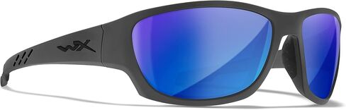 نظارات شمسية مستقطبة من Wiley X WX Climb Captivate، نظارات أمان للرجال والنساء، حماية للعين من الأشعة فوق البنفسجية للرماية وصيد الأسماك وركوب الدراجات والرياضات الشديدة، إطارات رمادية غير لامعة، عدسات مرآة زرقاء، ملونة in Saudi Arabia