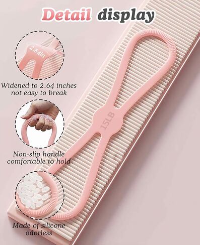 3 PCS Figure 8 Resistance Bands for Women, 15 Lbs & 25 Lbs & 35 Lbs Keep Resistance Band for Arm with Non-Slip Handles in Kuwait