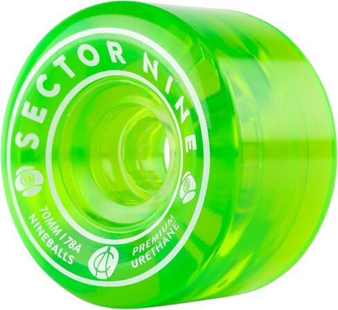 مجموعة عجلات القطاع 9 70 مم 78A Nineballs - أخضر in Saudi Arabia
