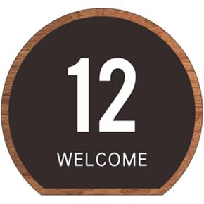 Table numbers, 1PCS Solid Wood Stainless Steel Table Numbers Circular Bevel Multiple Sizes 3 Inches(3) in Kuwait