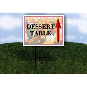 Dessert Table Spring Flowers Tulips Directional Arrows A-Frame Double Sided 23x23 in. sign in Kuwait