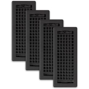 Decor Grates Metal Lattice Decorative Air Vent Cover 3x10 Floor Register – Adjustable Control Lever – AC Floor Vent Covers for Home Floor Vents – Fits 3 x 10 Inch Opening – Black (LTH310-BLK) in Kuwait