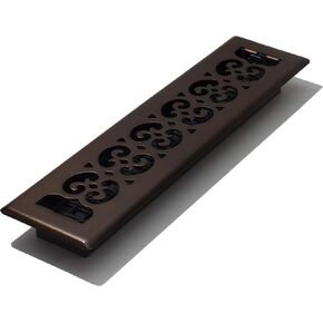 Decor Grates Metal Scroll Decorative Air Vent Cover 3x10 Floor Register – Adjustable Control Lever – AC Floor Vent Covers for Home Floor Vents – Fits 3 x 10 Inch Opening – Rubbed Bronze (SPH310-RB) in Kuwait