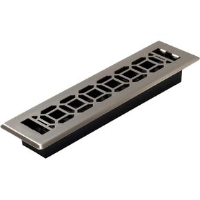 Decor Grates NGH212-NKL Floor Register, 2 x 12, Plated Nickel in Kuwait