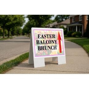 شرفة عيد الفصح، زهور الربيع، زهور التوليب، أسهم اتجاهية، إطار مزدوج الجوانب، مقاس 23 × 23 بوصة. in Kuwait