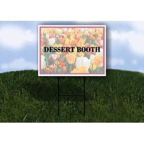 Dessert Booth Spring Flowers Tulips Directional Arrows A-Frame Double Sided 23x23 in. sign in Kuwait