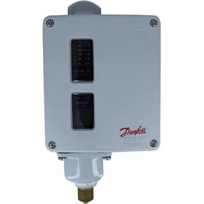 مفتاح ضغط الهواء المنخفض (النطاق: 0.09 بار إلى 0.4 بار) لضواغط التبريد والتدفئة والتهوية وتكييف الهواء ومصانع الصلب من شركة دانفوس الموديل: RT 121 (عبوة من قطعة واحدة) in Kuwait