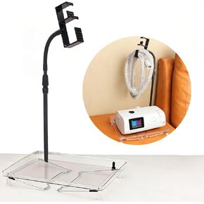 حامل خرطوم CPAP ومنظم بجانب السرير - حامل CPAP خالٍ من التلف على الحائط مع خطاف قابل للسحب وصينية واقية، شماعة لقناع/أنابيب CPAP، تخزين لملحقات CPAP، يحافظ على نظافة جانب السرير in Kuwait