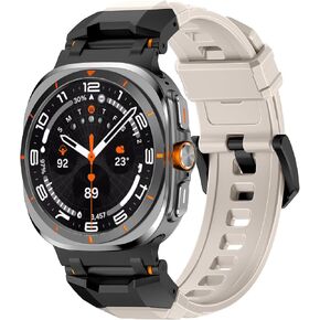 SEURE Silicone Band Compatible with Samsung Galaxy Watch Ultra Bands 47mm(2024/2025) for Men Women,Designer Rugged Rubber Strap with Metal Connector for Galaxy Watch Ultra Band in Kuwait