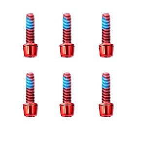 6PCS Screw Internal Hex (M5 x 18mm Red), Tapered Head Bolt with Washer for Bicycle Screws with Washers for Bicycle Stem/Fork/Handlebar Assembly in Kuwait