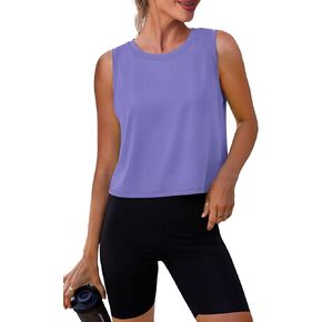 Alaroo Workout Tank Tops for Women Sleeveless Crop Top Lightweight Athletic Tank Top Yoga Running Pilates 2026 in Kuwait