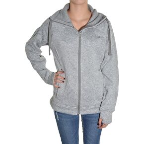 سترة صوفية منسوجة بسحاب كامل للسيدات من Avalanche - رمادي منقط، مقاس صغير in Kuwait