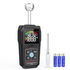 MESTEK Pinless Moisture Meter for Wood, Walls & Drywall, Digital Moisture Detector, Concrete Moisture Meter & Firewood Reader, Detects up to 40mm Below Surface with 3-Color LCD Display, Audible Alarm in Kuwait