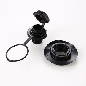 (24 مم) صمام هواء القارب القابل للنفخ، أغطية بديلة للقوارب القابلة للنفخ، سدادات هواء حلزونية للقارب، استبدال النفخ 0ne-Way لقوارب الكاياك القابلة للنفخ، أسود in Kuwait