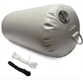 Heavy-Duty Inflatable PVC Boat Fenders Stationary Dock Boats Yacht Sailboats Light Grey in Saudi Arabia