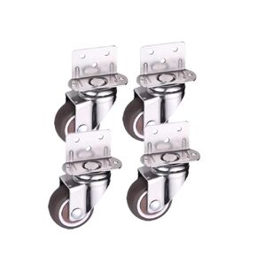 (Pack of 4) 2 Inch Casters L Shape 90 Degree Right Angle Flower Stand Self-Silent Furniture Wheels(B) in Saudi Arabia