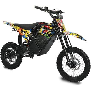 Windone RM7 Electric Dirt Bike for Teens & Adults, 48V 22.5Ah, 37MPH & 45-Mile Electric Motorcycle, 2200W Ebike, 14"/12" Off-Road Tire E-Bike, Dual Hydraulic Brakes, Full Suspension, Fit Age 13+ in Kuwait