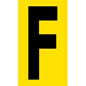 Mighty Line C Letter Alphabet Die Cut Location Markers, Large Decal Stickers for Pallet and Machinery Marking, Heavy-Duty, Peel and Stick Adhesive, Industrial Quality, 6"x10", Pack of 10, Yellow in Kuwait