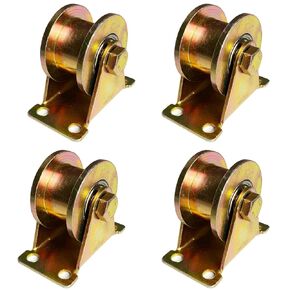 EGV 2 Inch H-Groove Pulley Wheels, Heavy Duty Rigid Casters for Square Tube Tracks, 660 LBS Total Load Capacity, 2-Pack in Kuwait