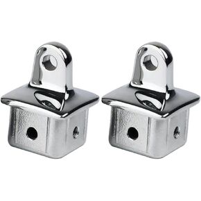 Marine Grade 316 Stainless Steel Bimini Top Eye End (2-Pack) - Corrosion Resistant Square Internal Eye End for 1.25" OD Tube Boat Canopy, Yacht, Sailboat - Secure Fit, Easy Installation in Kuwait