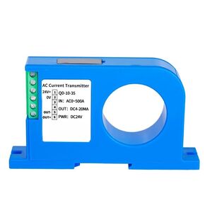 جهاز إرسال تيار مسامي عالي الدقة 35 مم 0-400A DC 24V 4-20MA 0-10V 0-5V 20 مم جهاز إرسال مستشعر التيار المتردد عالي التكامل (المسام 35 مم، AC400A in_DC_20MA Out) in Kuwait