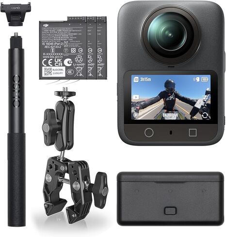 DJI Osmo Action 3 Outdoor Combo, 4K/120fps Action Camera with Chest & Backpack Strap Mount for Hiking and Cycling, Super-Wide FOV, HorizonSteady, Cold Resistant & Up to 320 Mins with 2 Batteries in Saudi Arabia