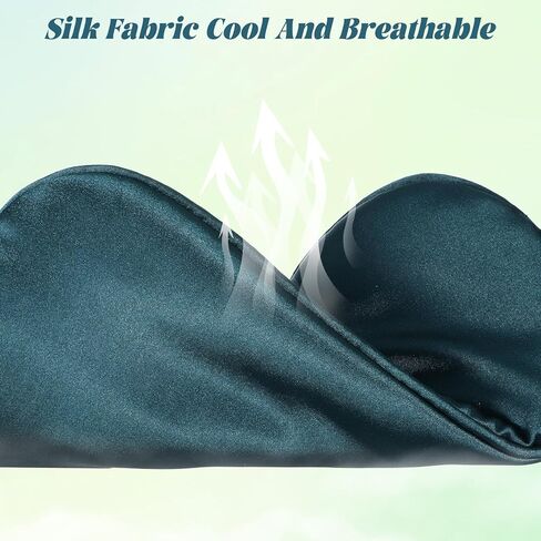 عبوة من 4 أقنعة نوم من الساتان، قناع تعتيم للعين مع حزام مرن قابل للتعديل، غطاء ظل للنوم أثناء القيلولة، أغطية عيون حريرية سوداء معصوبة العينين ناعمة للنساء والرجال (وردي، أسود، أخضر داكن، أخضر ليموني) in Kuwait