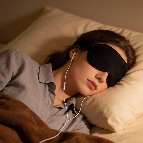 عبوة من 4 أقنعة نوم من الساتان، قناع تعتيم للعين مع حزام مرن قابل للتعديل، غطاء ظل للنوم أثناء القيلولة، أغطية عيون حريرية سوداء معصوبة العينين ناعمة للنساء والرجال (وردي، أسود، أخضر داكن، أخضر ليموني) in Kuwait