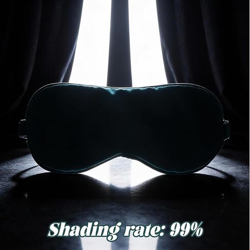 عبوة من 4 أقنعة نوم من الساتان، قناع تعتيم للعين مع حزام مرن قابل للتعديل، غطاء ظل للنوم أثناء القيلولة، أغطية عيون حريرية سوداء معصوبة العينين ناعمة للنساء والرجال (وردي، أسود، أخضر داكن، أخضر ليموني) in Kuwait