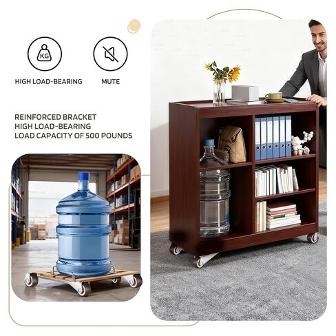 12 PCS Low Profile Casters, 500 Lbs Small Silent Side Mount Casters, Silent Rubber Low Profile Caster Wheels for Sagging Door Repair, Furniture, Drawer, Underbed Storage, Sliding Door, Room Door in Kuwait